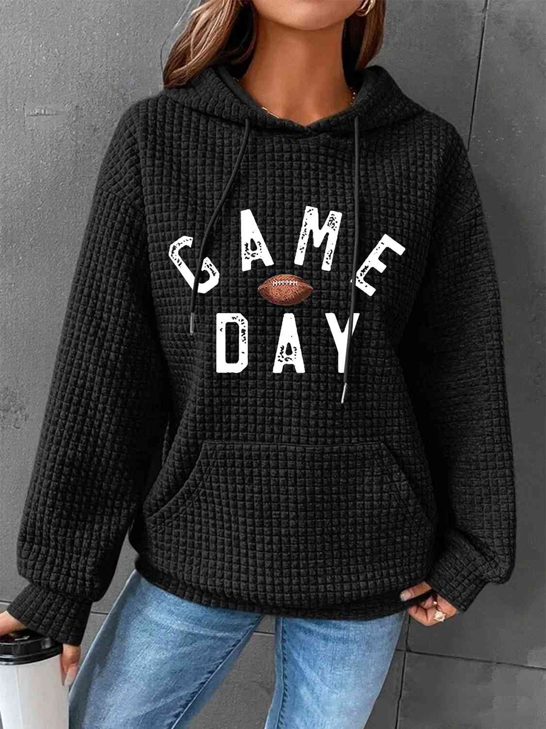 GAME DAY Graphic Drawstring Hoodie