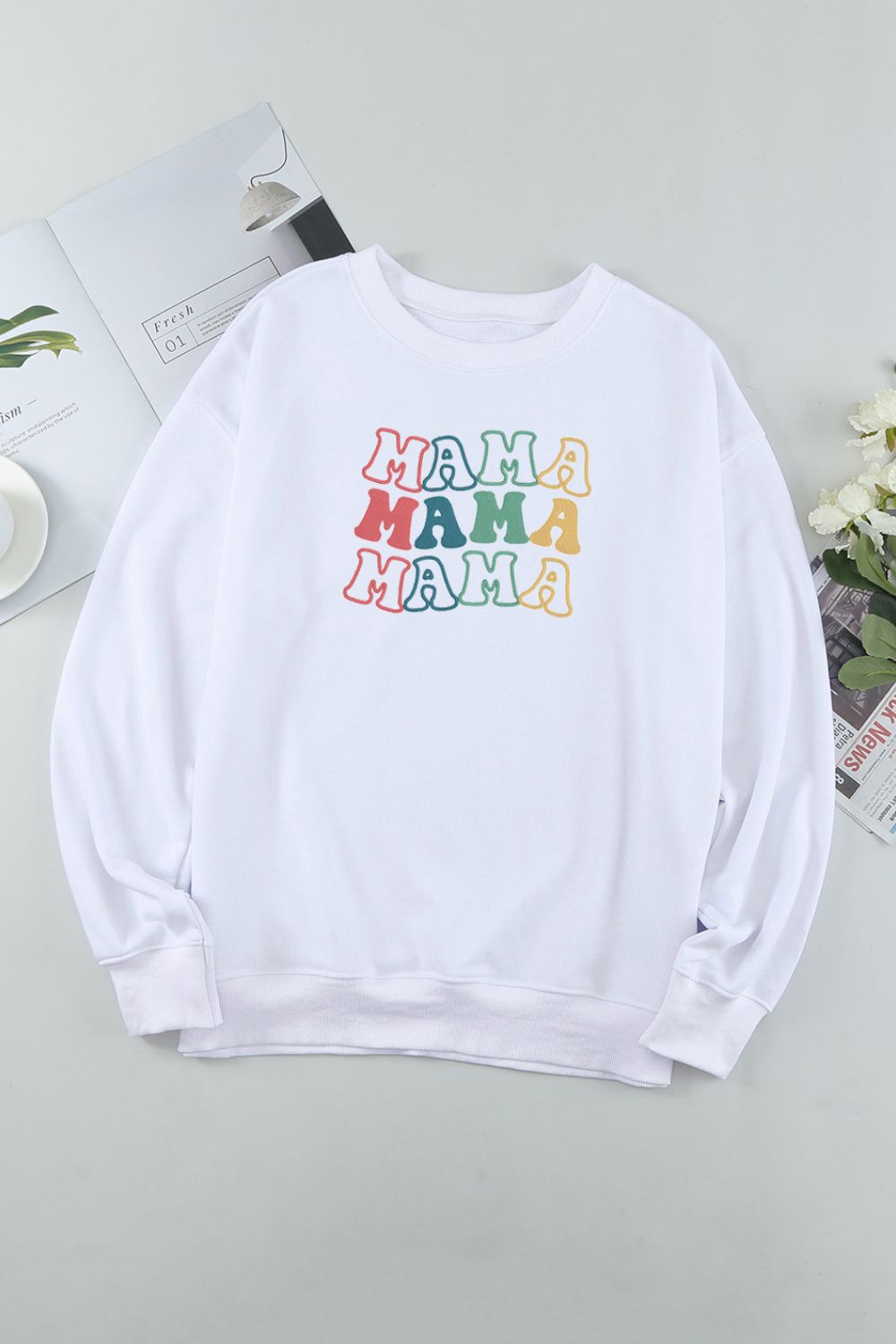 MAMA Graphic Crew Neck Sweatshirt