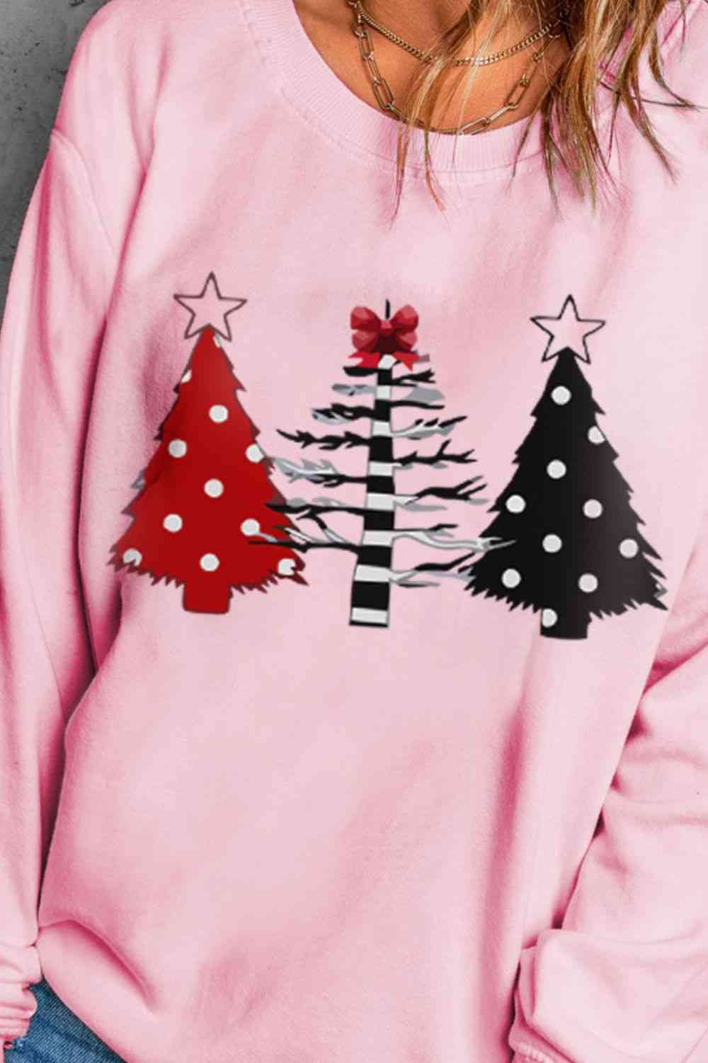 Christmas Tree Polka-Dot Sweatshirt