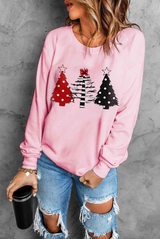 Christmas Tree Polka-Dot Sweatshirt