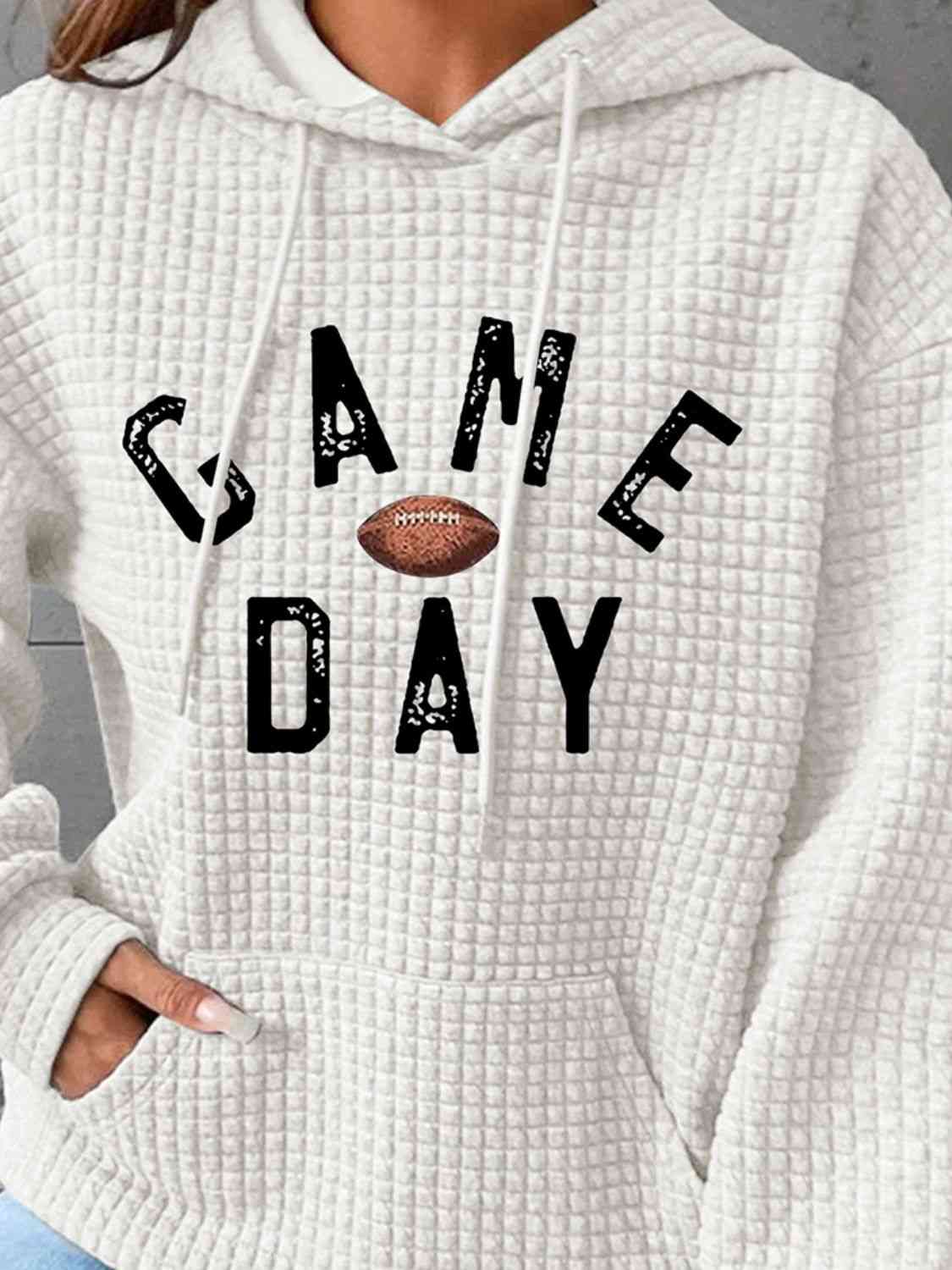 GAME DAY Graphic Drawstring Hoodie