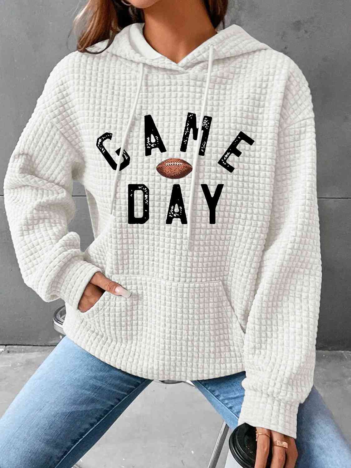 GAME DAY Graphic Drawstring Hoodie