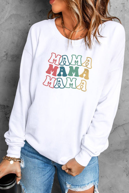 MAMA Graphic Crew Neck Sweatshirt