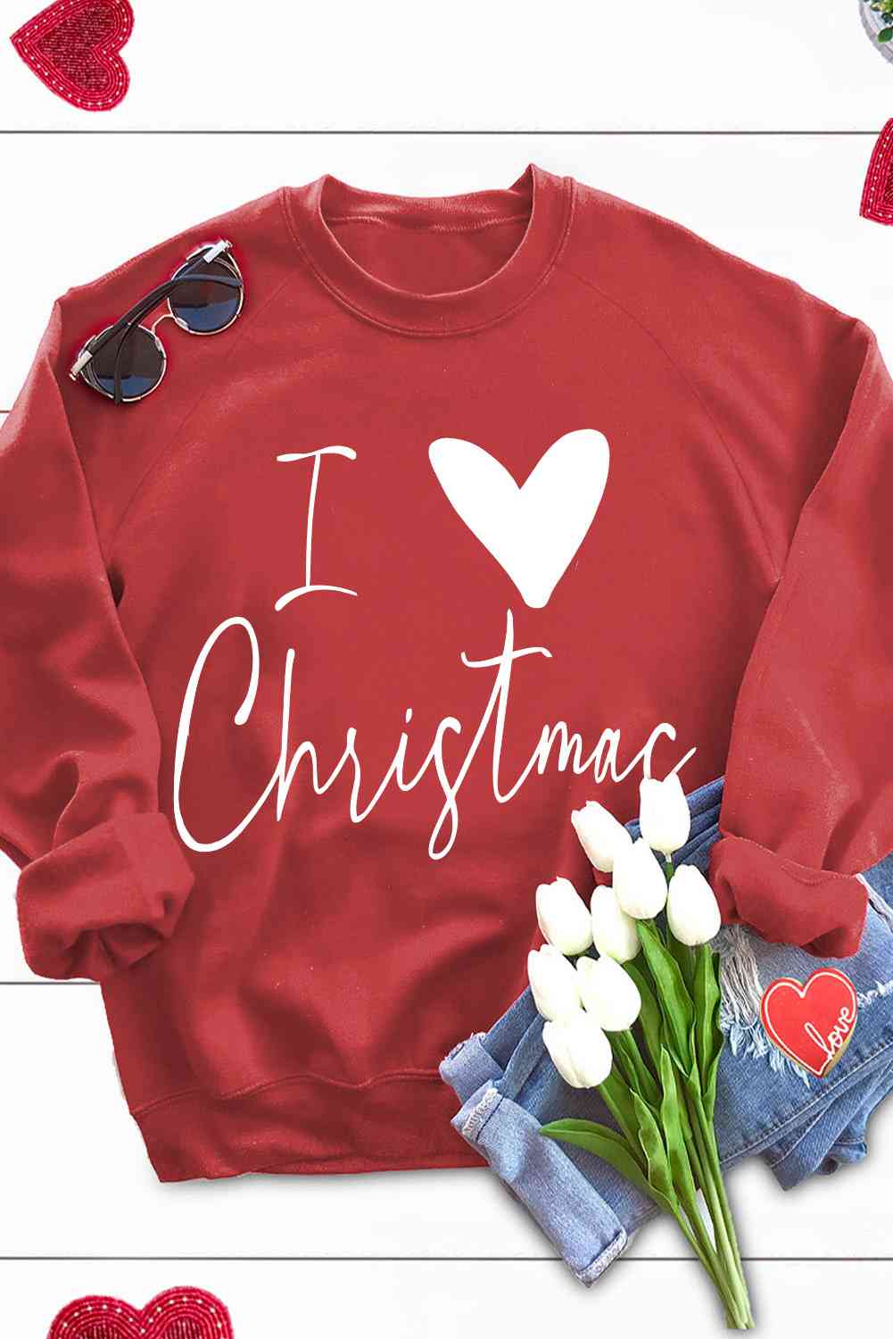 I <3 CHRISTMAS Graphic Sweatshirt