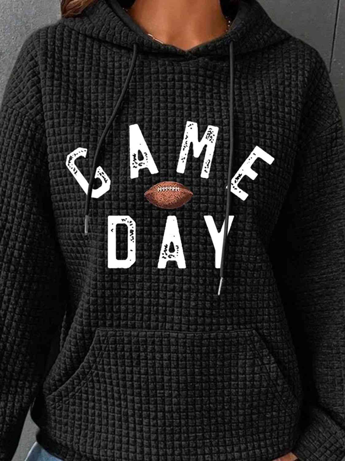 GAME DAY Graphic Drawstring Hoodie