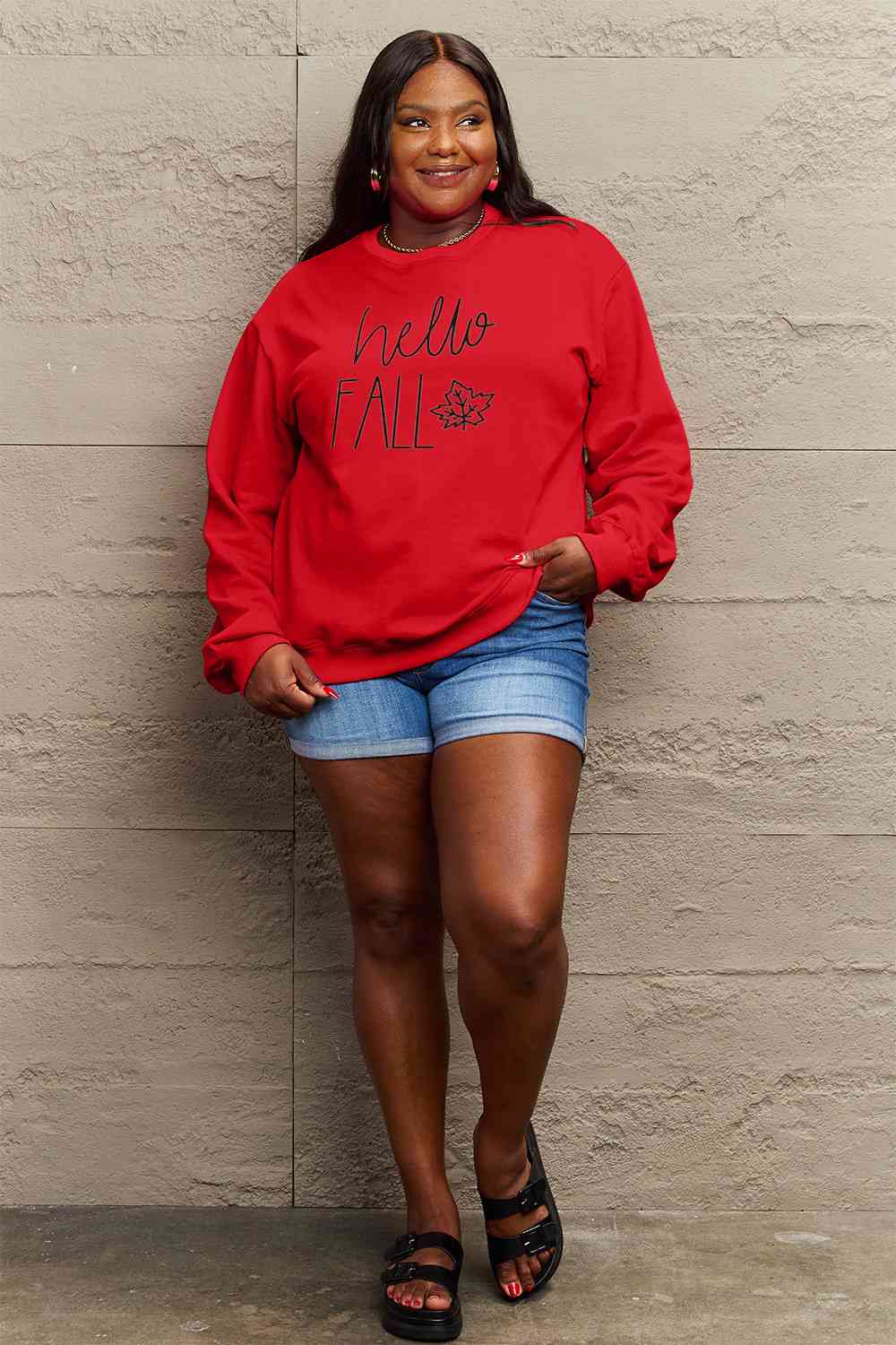 HELLO FALL Graphic Sweatshirt